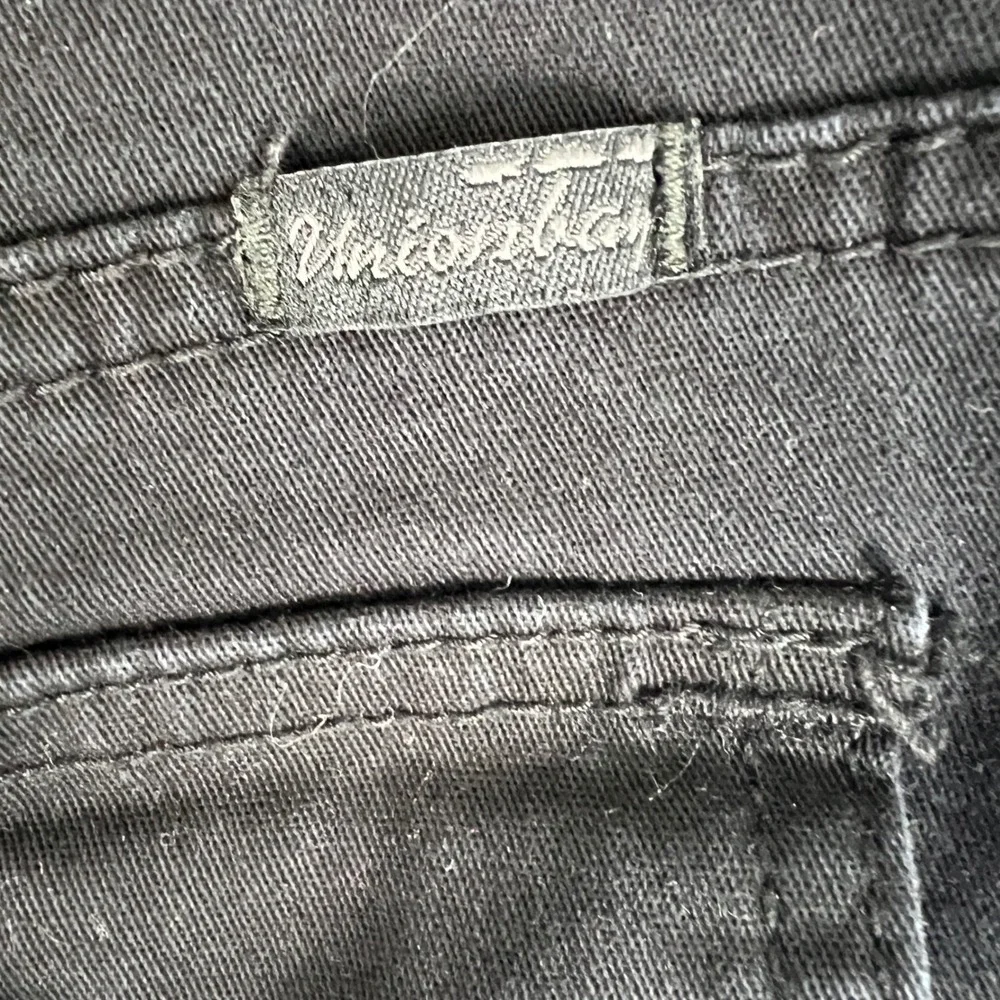 Unionbay Y2K Black‎ Size 13 Stretch Cotton Chunky Stitch Mini Shorts Mid Rise
